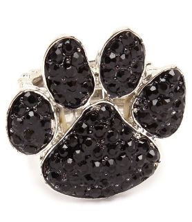  Dog Lovers Puppy Love Paw Ladies Ring Beaded Stretch Band