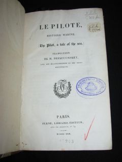 1830 Antique French Book ~ J F Cooper The Pilot   Le Pilote, Histoire