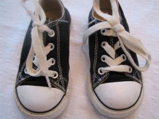 Converse All Star Black Canvas Sneakers Boys Toddler Sz 7