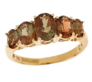 00 ct tw 5 Stone Oval Andalusite Ring, 14K —