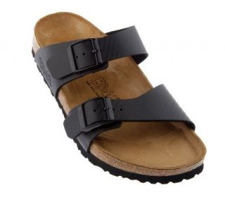 Birkis Textured Double Strap Soft Footbed Sandals —