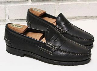 Men Allen Edmonds Coppell Black Calf Slip on Penny Loafers Dress Shoe