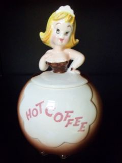 Vtg Lefton Holt Howard Pixieware Coffee Condiment Jar