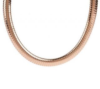 Bronzo Italia 20 Polished Tubogas Collar Necklace —