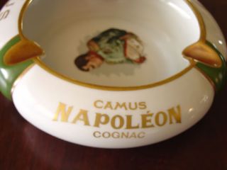 Camus Napolean Cigar Ashtray Cognac Limoges France 8.5 diameter