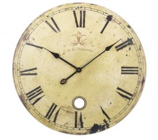 Antique Roman Numeral 23 Round Wall Clock with Pendulum —