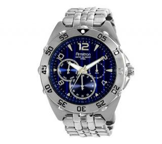 Armitron Mens Stainless Multi Function Blue Dial Sport Watch   J310730