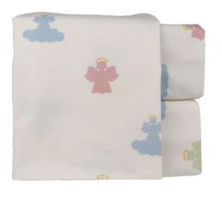 Northern Nights Angels 100Cotton Flannel Twin Sheet Set —