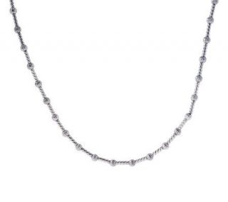 American West Sterling 28 Bead Station Necklace —