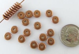 tierracast beads copper disk spacer 6mm 25