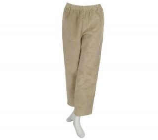 Denim & Co. Original Waist Petite Stretch Corduroy 2 Pocket Pants 