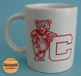 Cornell University Mug Sheild Big Red Bear Mascot