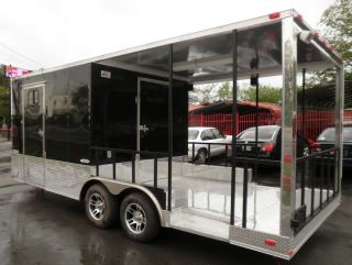 NEW 8.5 X 20 SMOKER CONCESSION SNACK FOOD TRAILER