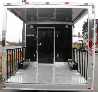  24 BLACK BBQ EVENT FOOD CATERING ENCLOSED SMOKER CONCESSION TRAILER