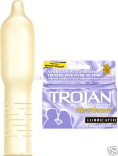  Trojan Her Pleasure Lubricated Condoms 3 Pack