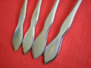ONEIDA TWILIGHT STAINLESS Place (Oval Soup) Spoons Lot 4 pieces
