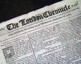 1780 Charles Cornwallis Proclamation Revolutionary War Old Newspaper
