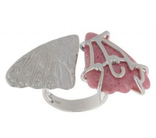 Paraiso Rhodonite Sterling Butterfly Design Ring —