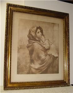 Convent Vintage Wood Frame w The Madonna of The Streets by Roberto