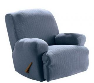 Sure Fit Stretch Pinstripe Recliner Slipcover —