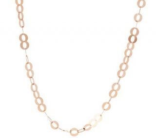 Bronzo Italia 30 Polished Flat Round Link Chain Necklace —