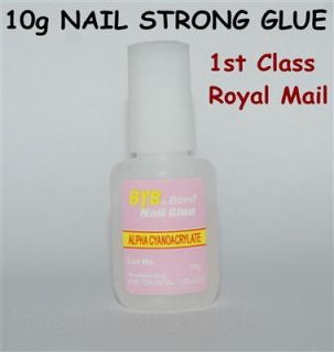 10g Nail Art Glue with Brush Clear Adhesive Super Strong Nail