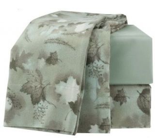 Northern Nights Falling Leaves 100Cotton Queen Flannel Sheet Set