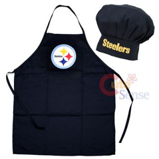 NFL Pittsburgh Steeler Chefs Cooking BBQ Apron Hat Set
