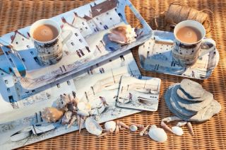 Set of 6 Cornish Harbour Placemats Table Mats 6 Coasters Creative Tops