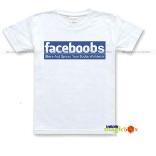 Faceboobs Funny Facebook Social Network T Shirt Tee