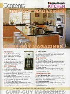 Consumer Reports SPR 2011 Kitchen Planning Buyers Guide Appliances