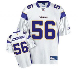 NFL Minnesota Vikings E.J. Henderson Replica Whte Jersey —