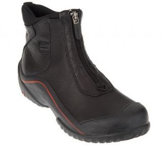 Clarks Leather Waterproof Zip Front Boots —
