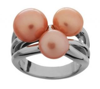 Honora Cultured FreshwaterPearl Cluster Sterling Ring —