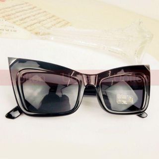 New Cool Retro Cat Eye Sharp Big Frame Sunglasses Girl Fashion Glasses