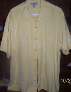 Tommy Bahama Camp Shirt size M silk cotton blend authentic floral