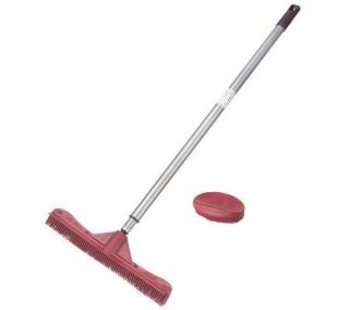 Fuller Brush Multi Purpose Rubber Broom with Handheld Lint Brush