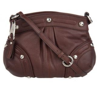 Makowsky Glove Leather East West Zip Top Crossbody Bag —