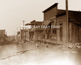 1894 1920s Photo of The Mining Town of Pearl Idaho ID Now A Ghost