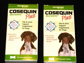 COSEQUIN BONELETS, DOG HIP JOINT VITAMIN 200 TAB EXP 2016,NEW FACTORY