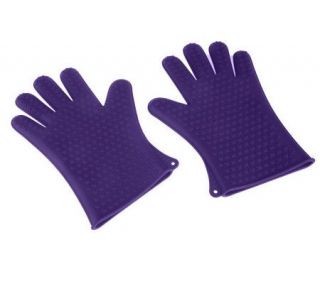 Set of 2 Five Finger Silicone Oven Gloves —