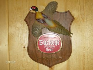  Buckeye Beer Wall Plaque Pheasant