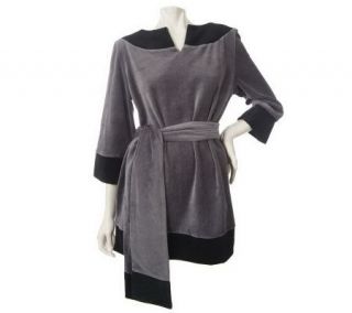 Lifestyle by Legacy Velour Banded Neck Tunic   A95548