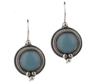 Suarti Artisan Crafted Sterling Round Opaque GemstoneEarring