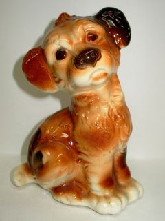 Vintage ROYAL COPLEY Pottery Spaulding USA Painted Brown TERRIER DOG