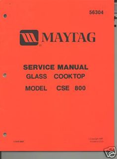  Maytag Glass Cooktop Service Manual RG24