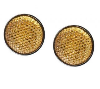 Joan Rivers Sequin Shimmer Button Earrings —