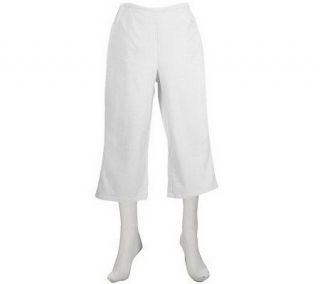 Denim & Co. Classic Waist Stretch Capri Pants w/Front Pockets
