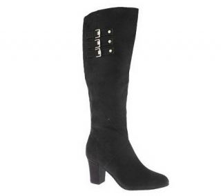 KathyVanZeeland Tall Shaft Boots with Buckle Detail —