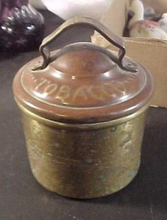 copper and brass tobacco tin nestor birmingham this old tobacco tin is